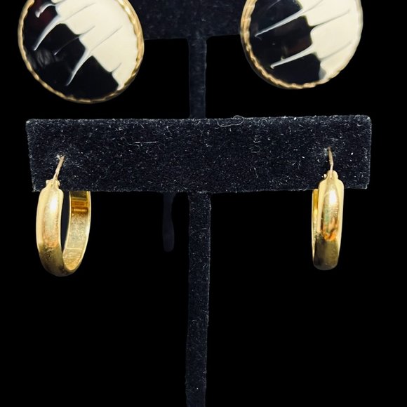 Lot of 6 Gold Tone Pierced Earrings (4841) - Picture 7 of 9